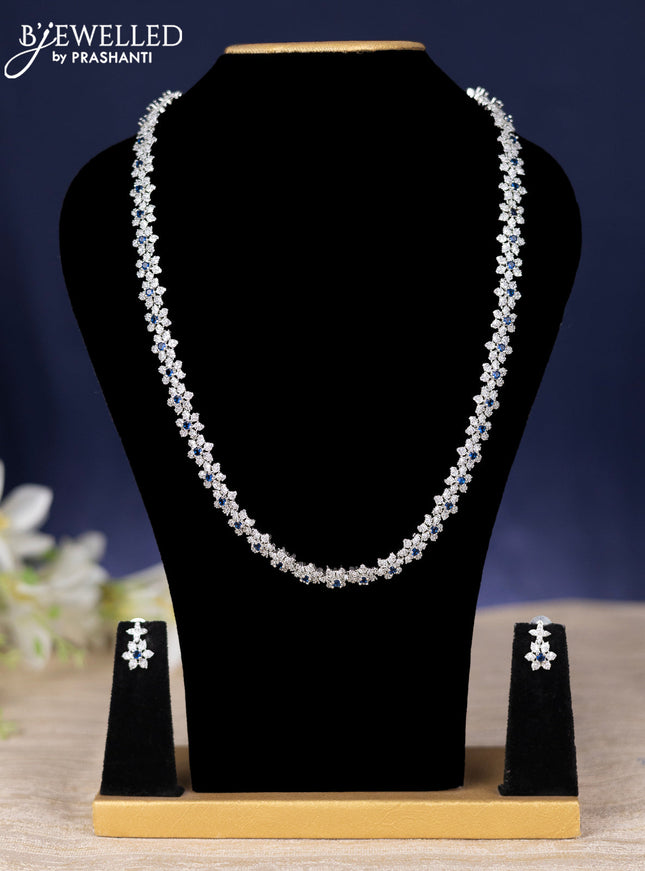 Zircon haram floral design with sapphire and cz stones