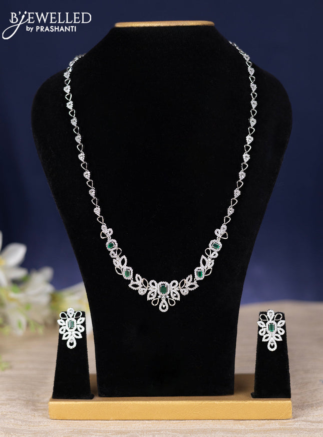 Zircon haram with emerald and cz stones