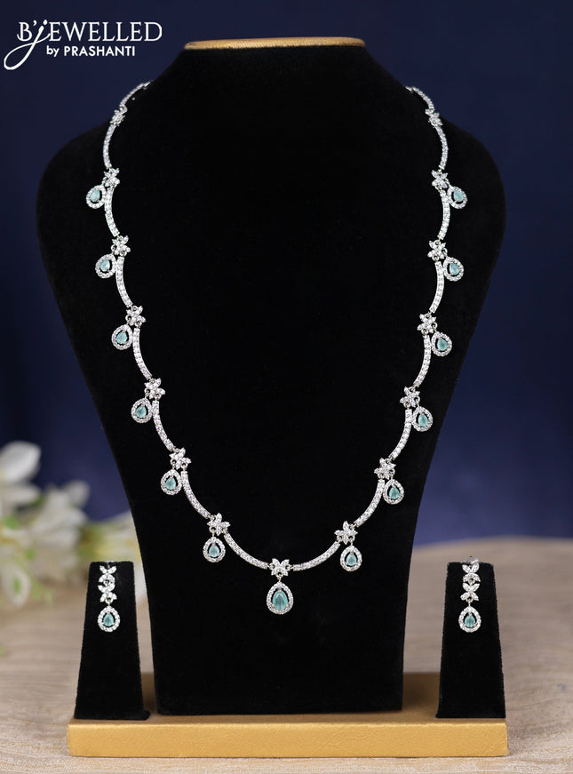 Zircon haram with mint green and cz stones