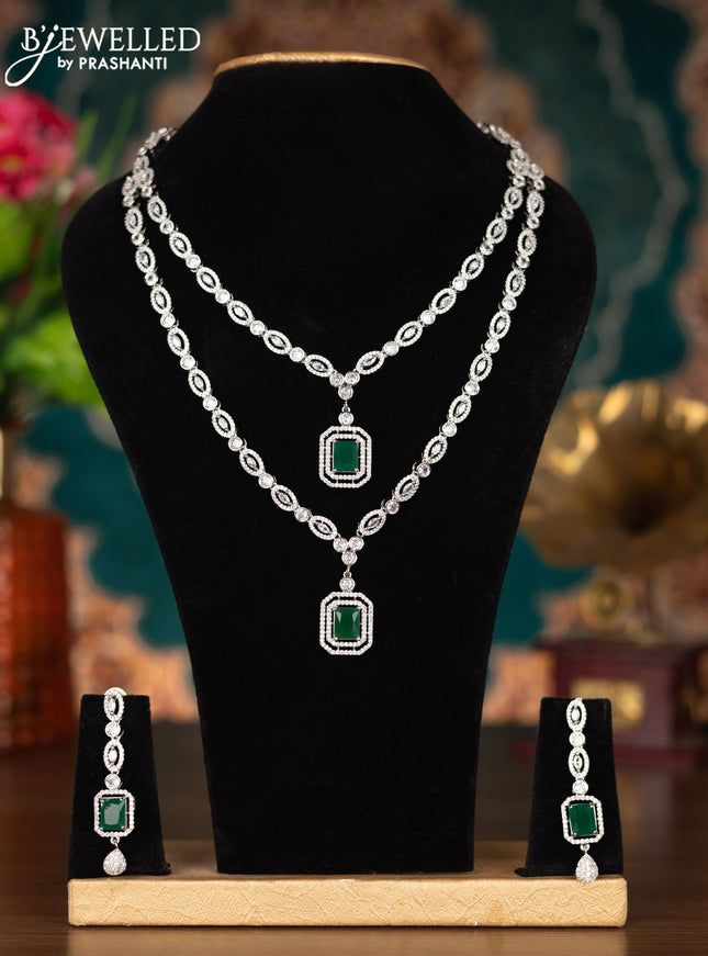 Zircon haram with emerald and cz stones