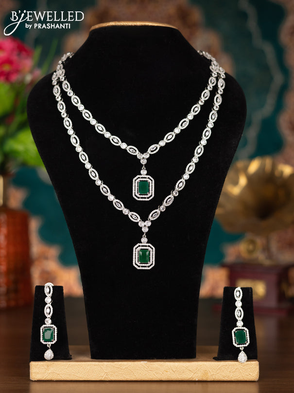 Zircon haram with emerald and cz stones