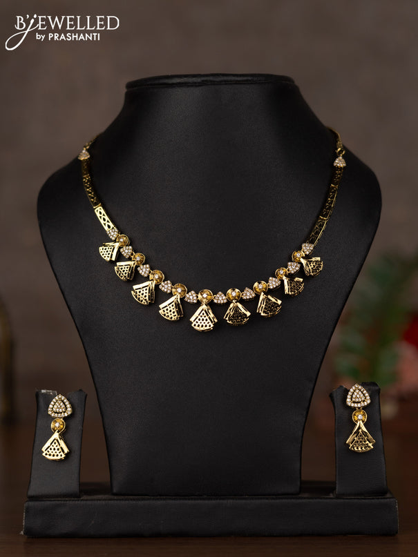 Necklace with cz stones in victorian finish