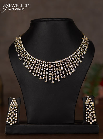 Necklace with cz stones in victorian finish
