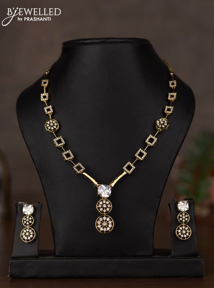 Necklace with cz stones in victorian finish