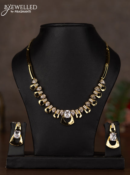 Necklace with cz stones in victorian finish