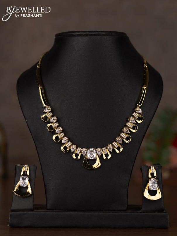 Necklace with cz stones in victorian finish