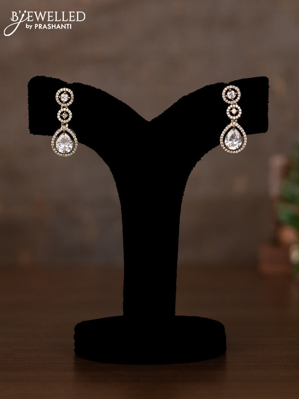 Necklace with cz stones in victorian finish