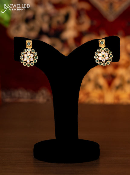 Antique ring type choker with emerald and cz stones
