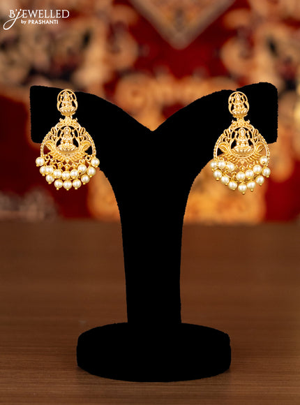 Antique ring type choker with lakhmi pendant and pearl hangings