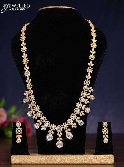Zircon haram with cz stones in gold finish