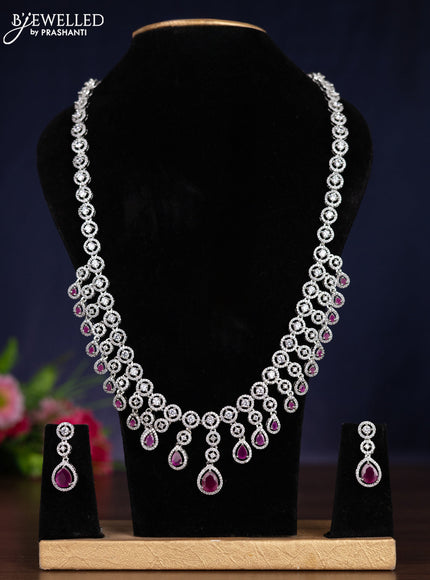 Zircon haram with ruby and cz stones