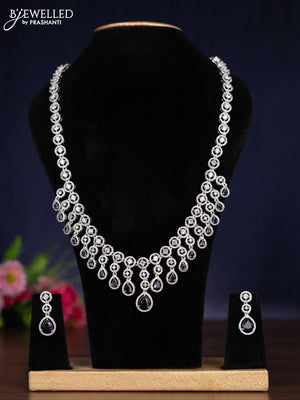 Zircon haram with violet and cz stones