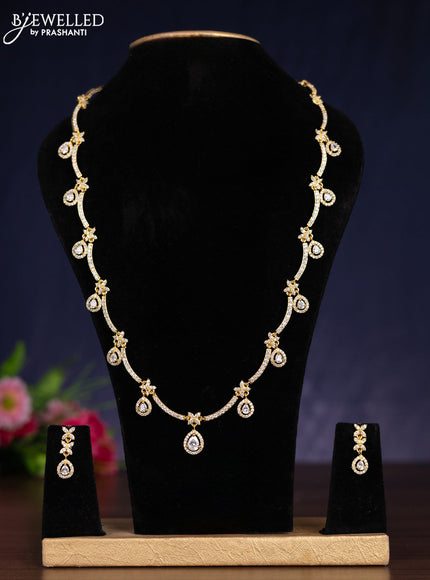 Zircon haram with cz stones in gold finish