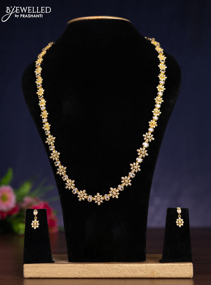 Zircon haram with cz stones in gold finish