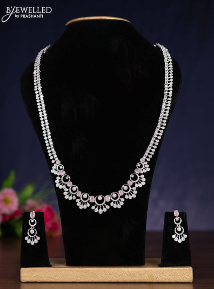 Zircon haram with baby pink and cz stones
