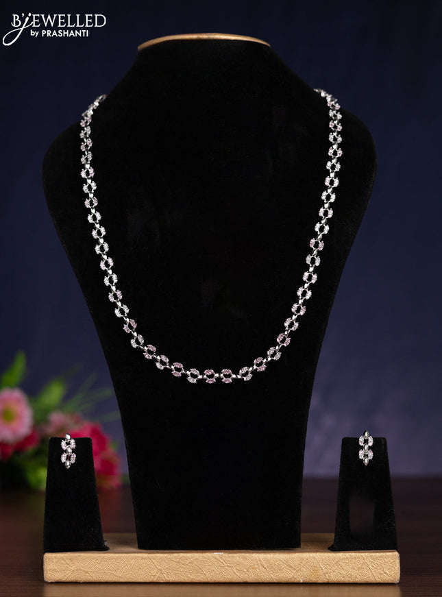 Zircon haram with baby pink and cz stones