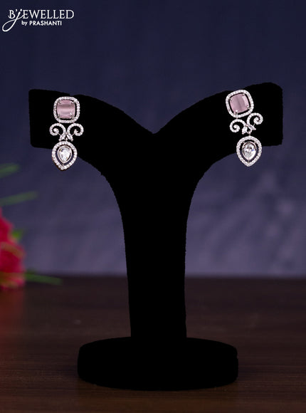 Zircon double layer haram with baby pink and cz stones
