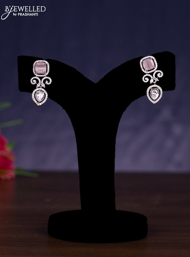 Zircon double layer haram with baby pink and cz stones