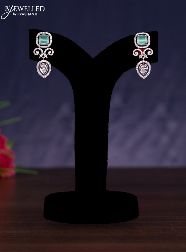 Zircon double layer haram with mint green and cz stones