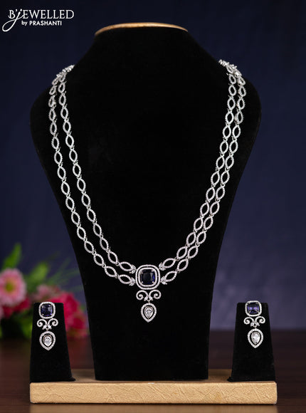 Zircon double layer haram with violet and cz stones