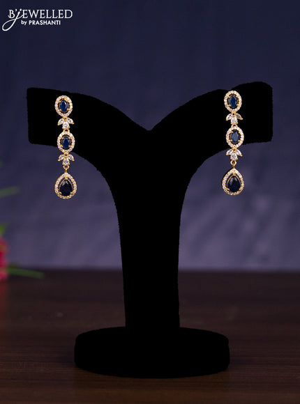 Zircon haram with sapphire and cz stones in gold finish