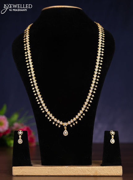 Zircon haram with cz stones in gold finish
