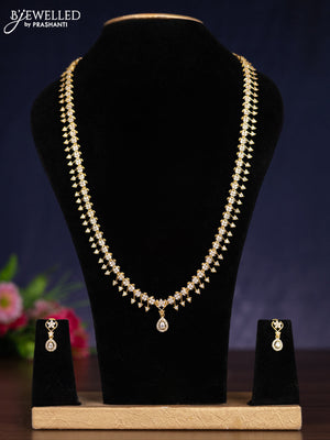 Zircon haram with cz stones in gold finish