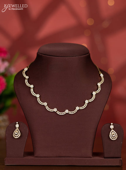 Necklace with cz stones in victorian finish