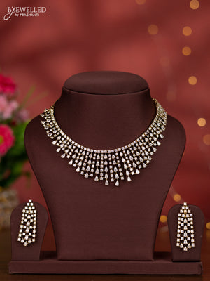 Necklace with cz stones in victorian finish