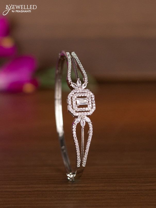 Bracelets with cz stones in silver finish