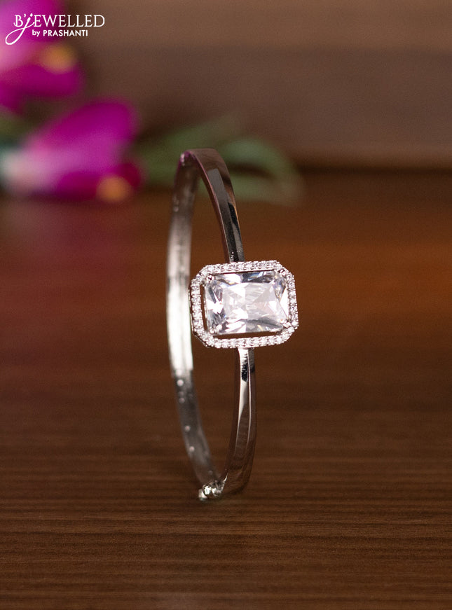 Bracelets with cz stones in silver finish