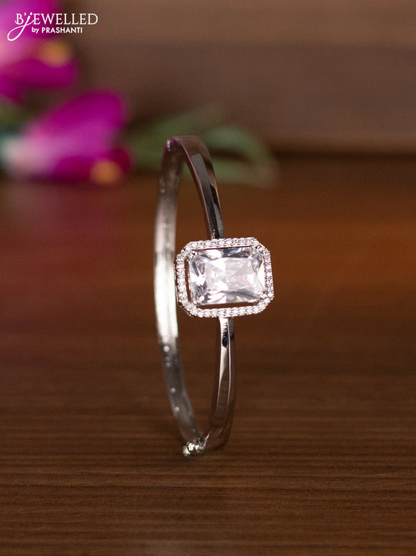Bracelets with cz stones in silver finish