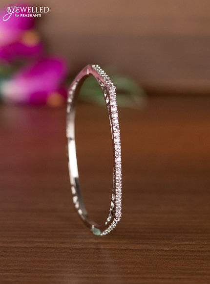 Bracelets with cz stones in silver finish