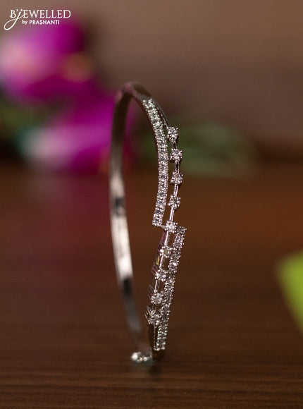 Bracelets with cz stones in silver finish