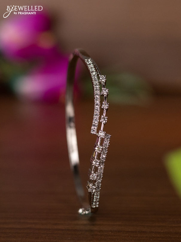 Bracelets with cz stones in silver finish