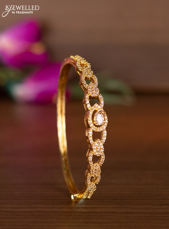 Bracelets with cz stones in gold finish