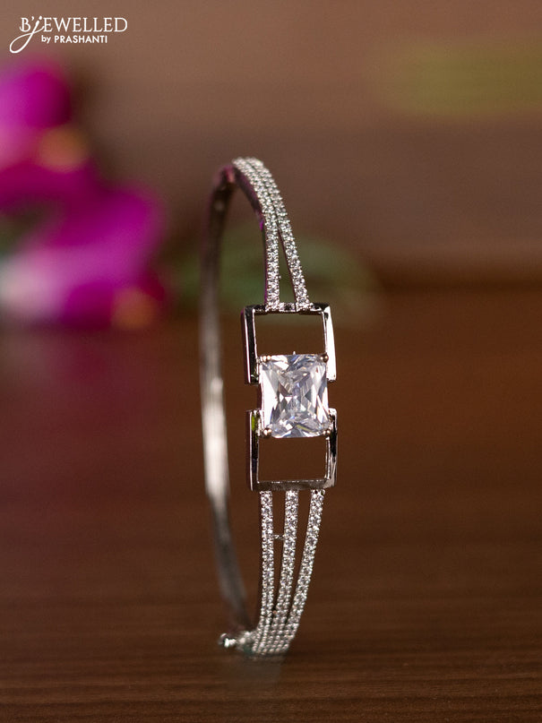 Bracelets with cz stones in silver finish