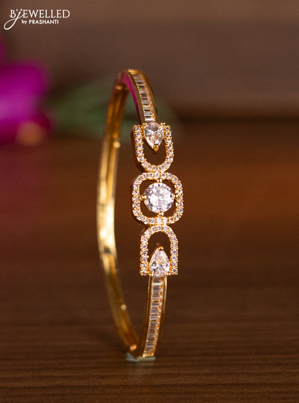Bracelets with cz stones in gold finish