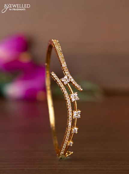 Bracelets with cz stones in gold finish