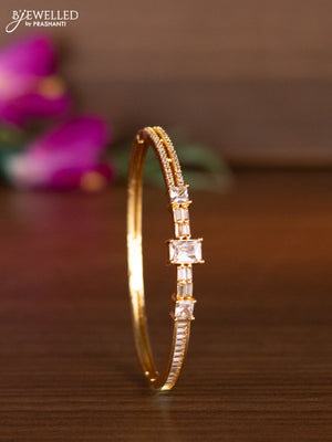 Bracelets with cz stones in gold finish