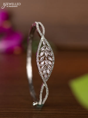 Bracelets with cz stones in silver finish