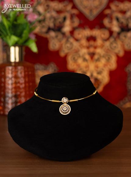 Antique ring type choker with cz stones