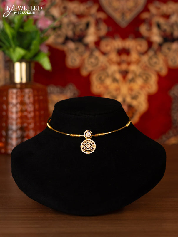 Antique ring type choker with cz stones