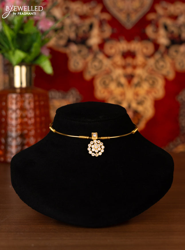 Antique ring type choker with cz stones