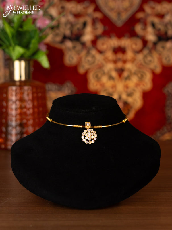 Antique ring type choker with cz stones
