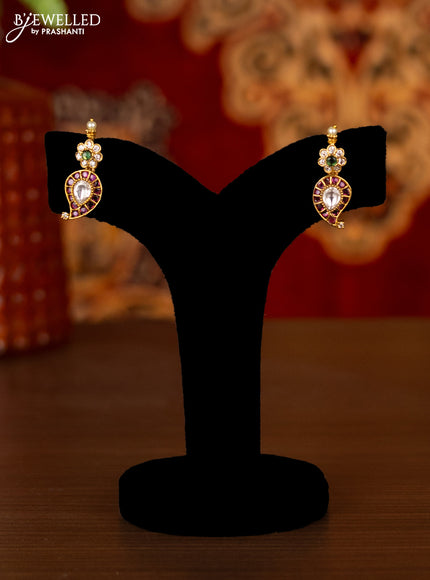 Antique ring type choker manga pattern with kemp and kundan & cz stones