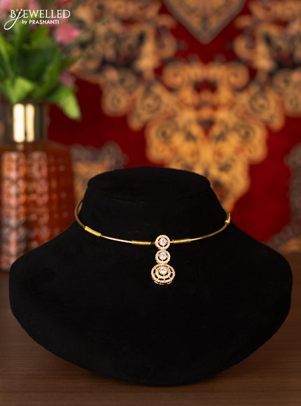Antique ring type choker with cz stones