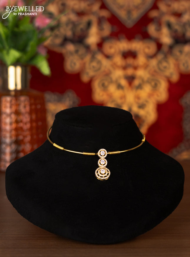 Antique ring type choker with cz stones