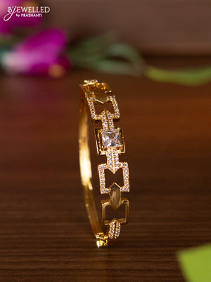 Bracelets with cz stones in gold finish