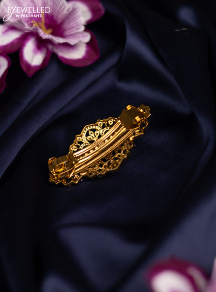 Antique big size hair clip lakshmi design with kemp and cz stones